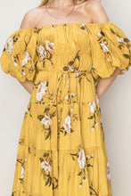 Load image into Gallery viewer, HYFVE Floral Puff Sleeve Tiered Dress