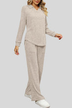 Load image into Gallery viewer, Ribbed Long Sleeve Top and Pocketed Pants Set