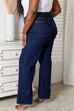 Load image into Gallery viewer, Judy Blue Full Size Raw Hem Straight Leg Jeans with Pockets