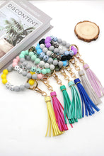 Load image into Gallery viewer, Multicolored Beaded Fringe Keychain