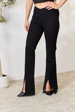 Load image into Gallery viewer, Kancan V-Waistband Slit Flare Pants