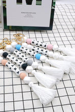 Load image into Gallery viewer, Letter Tassel Keychain