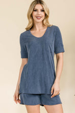Load image into Gallery viewer, Celeste Full Size Rib Short Sleeve T-Shirt and Shorts Set