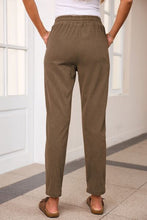 Load image into Gallery viewer, Drawstring Straight Pants with Pockets