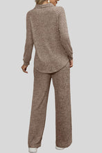Load image into Gallery viewer, Ribbed Long Sleeve Top and Pocketed Pants Set