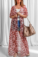 Load image into Gallery viewer, Animal Print Half Sleeve Duster Cardigan