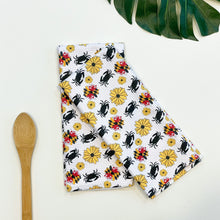 Load image into Gallery viewer, Maryland Flower & Crab Patterned Waffle Kitchen Dish Towel