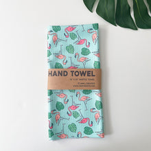 Load image into Gallery viewer, Flamingos Patterned Waffle Kitchen Dish Towel