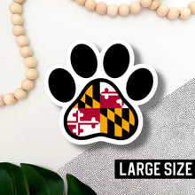 Load image into Gallery viewer, Maryland Dog Paw 4.5" Sticker