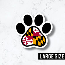 Load image into Gallery viewer, Maryland Dog Paw 4.5" Sticker