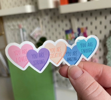 Load image into Gallery viewer, Candy Heart Affirmations Sticker