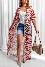 Load image into Gallery viewer, Animal Print Half Sleeve Duster Cardigan