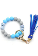 Load image into Gallery viewer, Multicolored Beaded Fringe Keychain