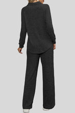 Load image into Gallery viewer, Ribbed Long Sleeve Top and Pocketed Pants Set