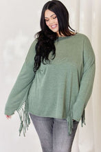 Load image into Gallery viewer, Celeste Full Size Fringe Detail Long Sleeve Top