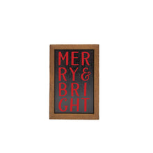Load image into Gallery viewer, Merry & Bright Holiday Decor - Christmas Sign