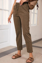 Load image into Gallery viewer, Drawstring Straight Pants with Pockets