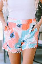 Load image into Gallery viewer, Printed Lace Trim Shorts with Pockets