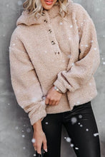 Load image into Gallery viewer, Sherpa Dropped Shoulder Long Sleeve Hoodie