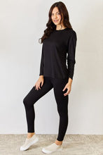 Load image into Gallery viewer, JULIA Round Neck Long Sleeve T-Shirt and Leggings Set