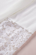 Load image into Gallery viewer, Plus Size Spliced Lace Ribbed Henley Top