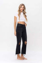 Load image into Gallery viewer, Vervet by Flying Monkey Vintage Ultra High Waist Distressed Crop Flare Jeans