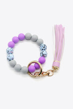 Load image into Gallery viewer, Multicolored Beaded Fringe Keychain