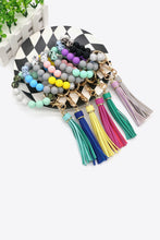Load image into Gallery viewer, Multicolored Beaded Fringe Keychain