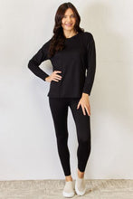 Load image into Gallery viewer, JULIA Round Neck Long Sleeve T-Shirt and Leggings Set