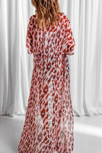 Load image into Gallery viewer, Animal Print Half Sleeve Duster Cardigan