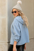 Load image into Gallery viewer, Sherpa Dropped Shoulder Long Sleeve Hoodie