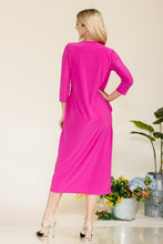 Load image into Gallery viewer, Celeste Full Size Round Neck Midi Dress