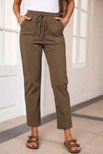 Load image into Gallery viewer, Drawstring Straight Pants with Pockets