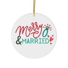 Load image into Gallery viewer, Newlyweds Christmas Ornament Just Married Holiday Ornaments