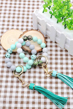 Load image into Gallery viewer, Multicolored Beaded Fringe Keychain