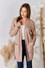 Load image into Gallery viewer, Hailey & Co Full Size Cable-Knit Pocketed Cardigan