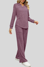 Load image into Gallery viewer, Ribbed Long Sleeve Top and Pocketed Pants Set