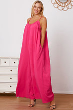 Load image into Gallery viewer, Full Size Ruffle Trim Tie Back Cami Jumpsuit with Pockets