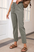 Load image into Gallery viewer, Drawstring Straight Pants with Pockets
