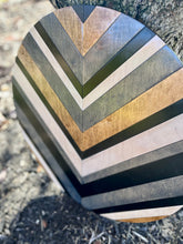 Load image into Gallery viewer, 18 Inch Grey & Brown Barn Quilt Wall Art