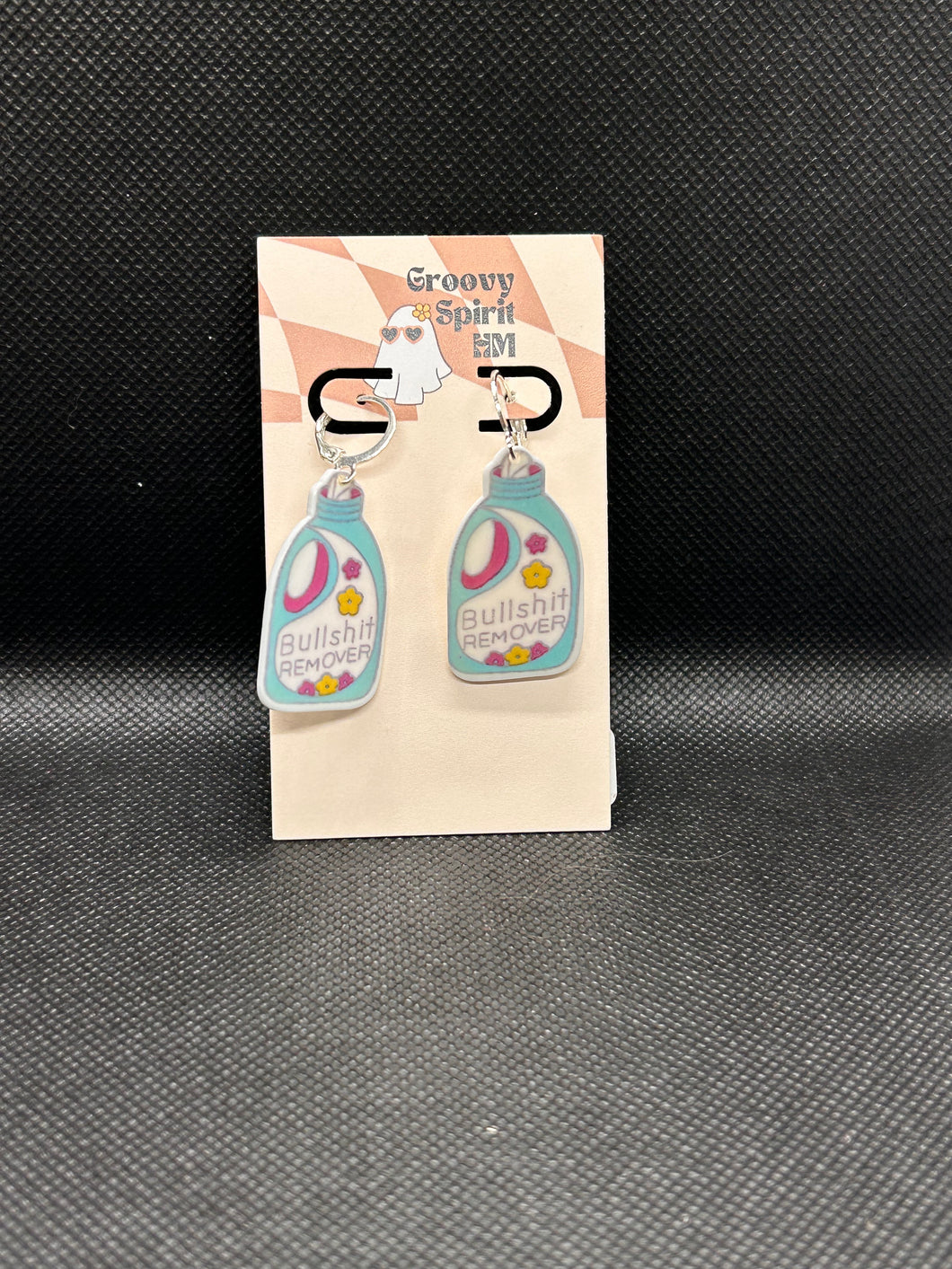 Bullshit remover acrylic earrings