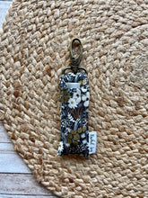 Load image into Gallery viewer, Rifle Paper Co. Dark Gray Metallic Floral Lip Balm Holder
