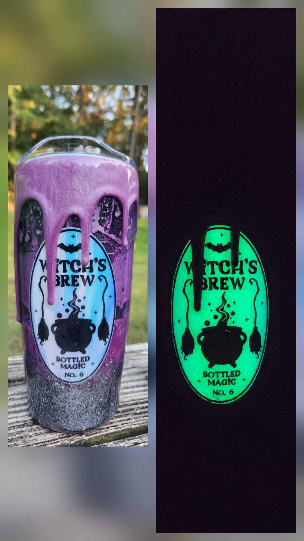 Witch's Brew Snow Globe Tumbler (purple)