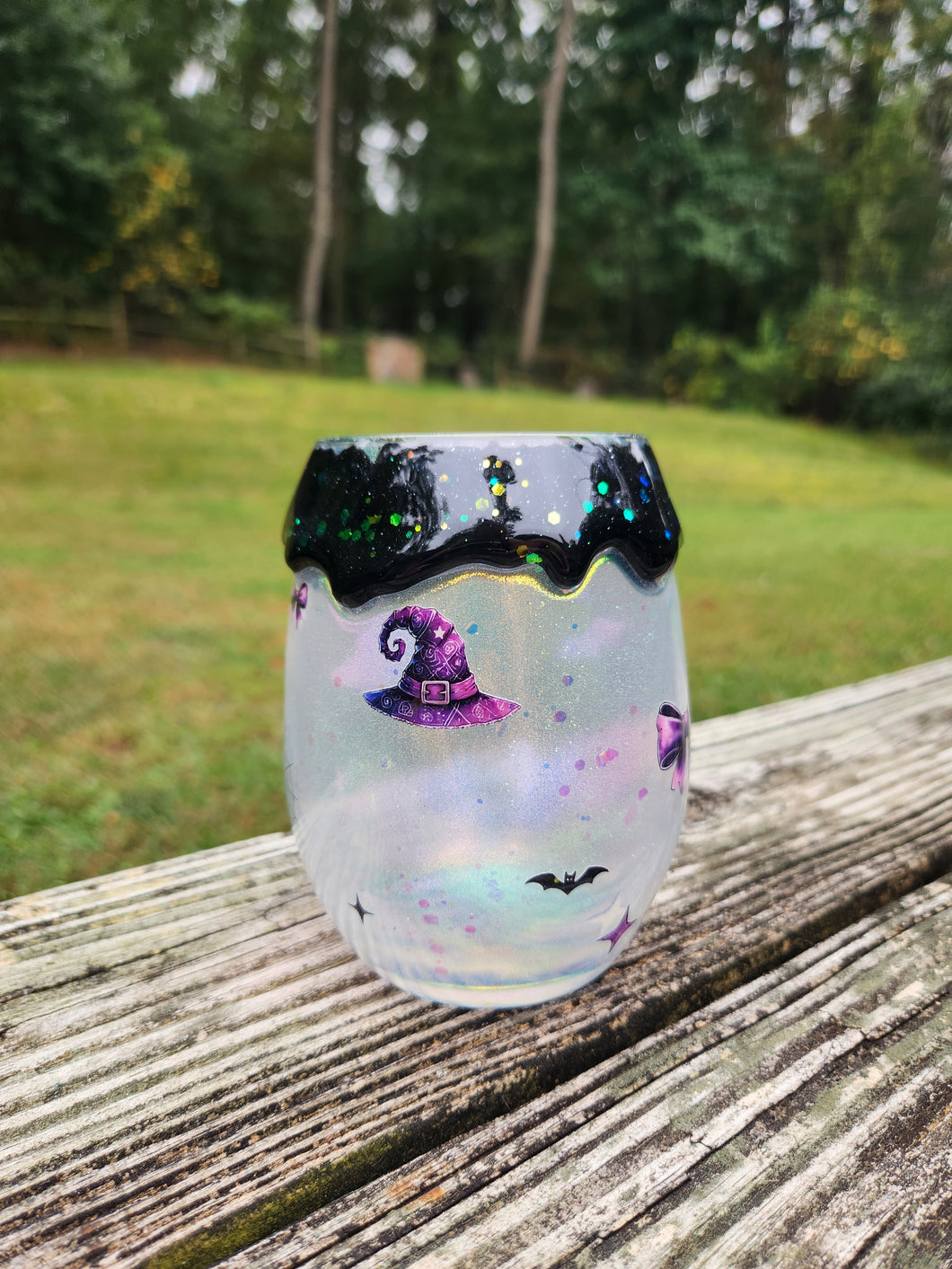 Spooky Stemless Wine Glass