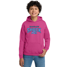 Load image into Gallery viewer, Shock basketball  hoodie- sangria  Youth and adult logo1
