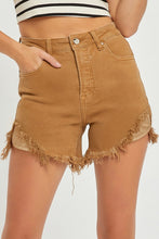 Load image into Gallery viewer, RISEN High Waist Frayed Hem Denim Shorts
