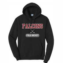Load image into Gallery viewer, WMHS field hockey hoodie- falcons- black
