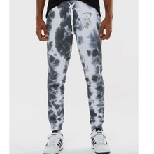 Load image into Gallery viewer, Grimm &amp; Bare It- tie dye black/white joggers- floral sickel
