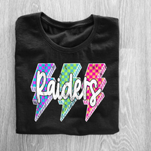 Load image into Gallery viewer, Sykesville Raiders lightning-  tee, long sleeve, hoodie, crewneck-black
