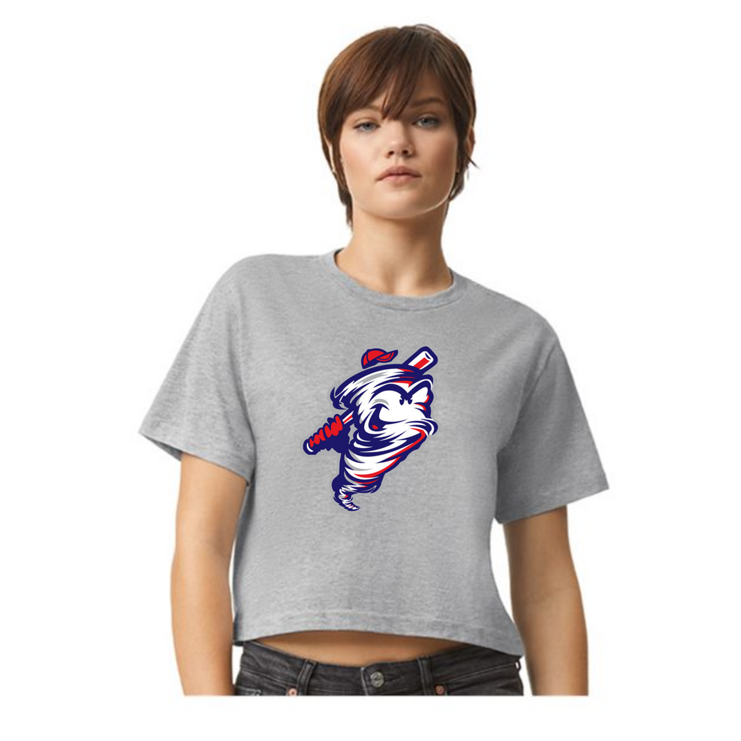 American Apparel boxy crop tee- Cyclones-heather gray